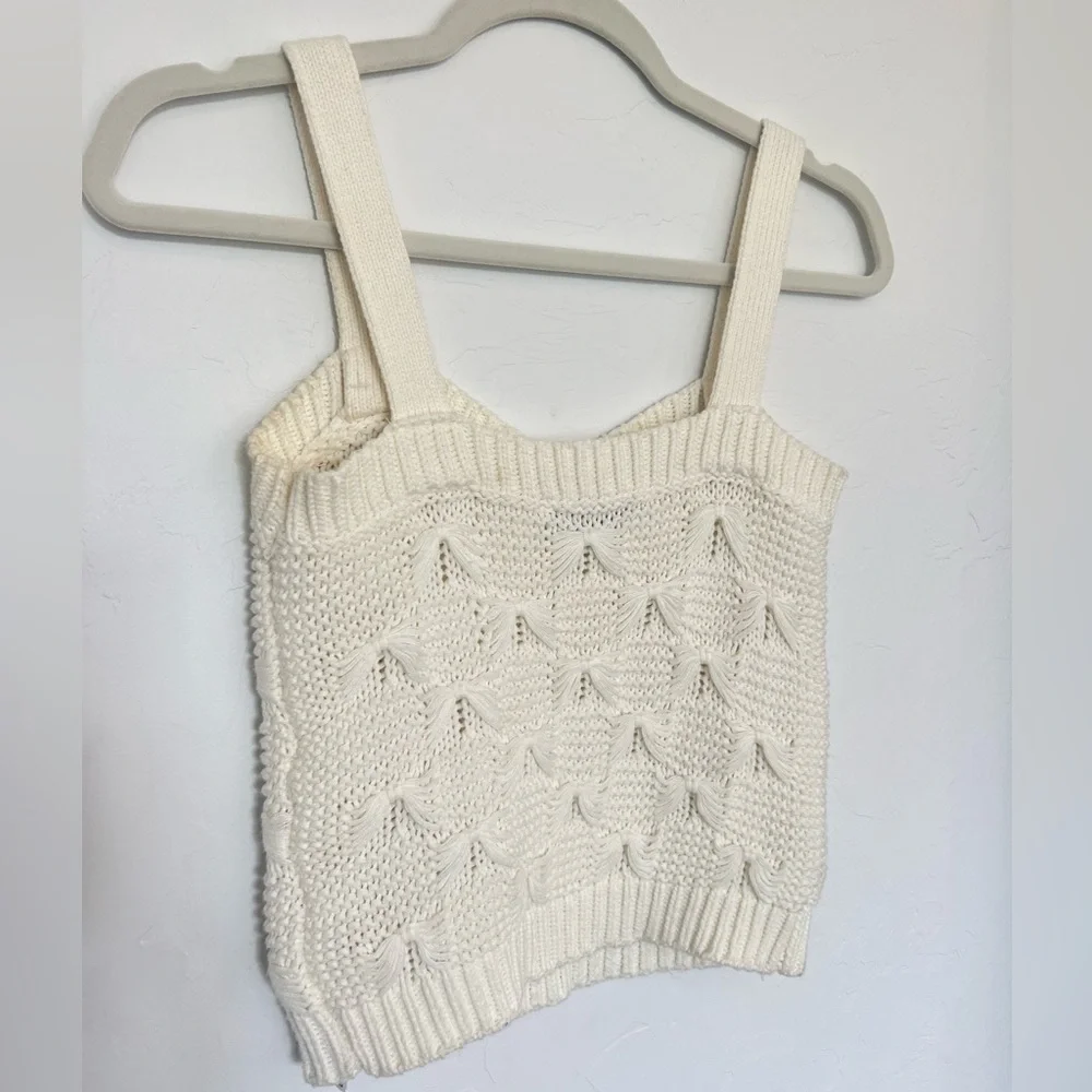 Zara Crop Knit Sweater Tank size Small - Picture 2 of 5